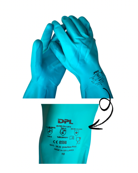تصویر دستکش ایمنی نیتریل DPL Interface Lite